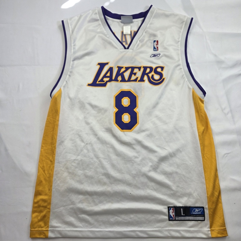Vintage Los Angeles Lakers Jersey Mens Large NBA Basketball Kobe Bryant 8 Reebok